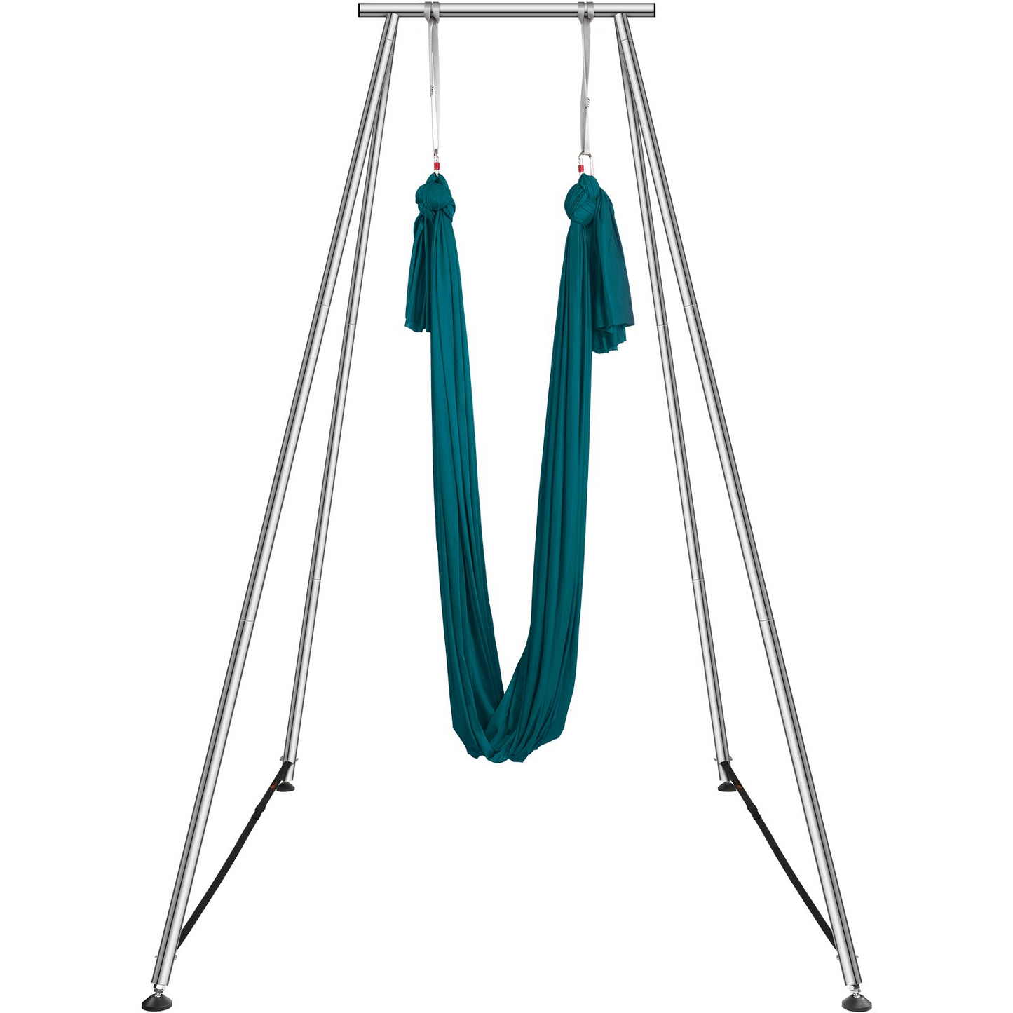 VEVOR Aerial Yoga Frame & Yoga Hammock, 9.67 ft Height Professional Yoga Swing Stand Comes with 6.6 Yards Aerial Hammock, Max 551.15 lbs Load Capacity Yoga Rig for Indoor Outdoor Aerial Yoga, Green