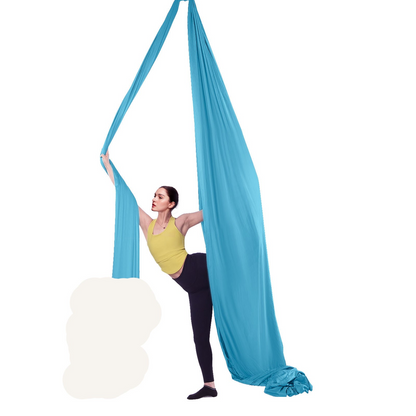 VEVOR Aerial Yoga Hammock & Swing, 5.5 Yards, Aerial Yoga Starter Kit with 100gsm Nylon Fabric, Full Rigging Hardware & Easy Set-up Guide, Antigravity Flying for All Levels Fitness Bodybuilding, Blue