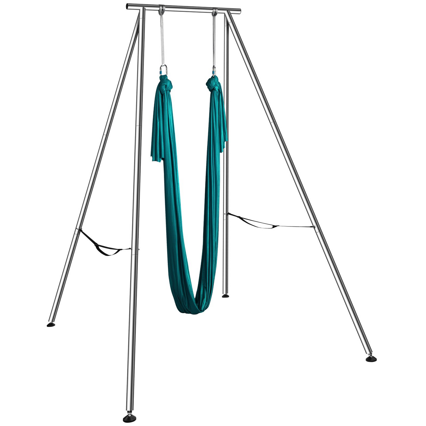 VEVOR Aerial Yoga Frame & Yoga Hammock, 9.67 ft Height Professional Yoga Swing Stand Comes with 6.6 Yards Aerial Hammock, Max 551.15 lbs Load Capacity Yoga Rig for Indoor Outdoor Aerial Yoga, Green