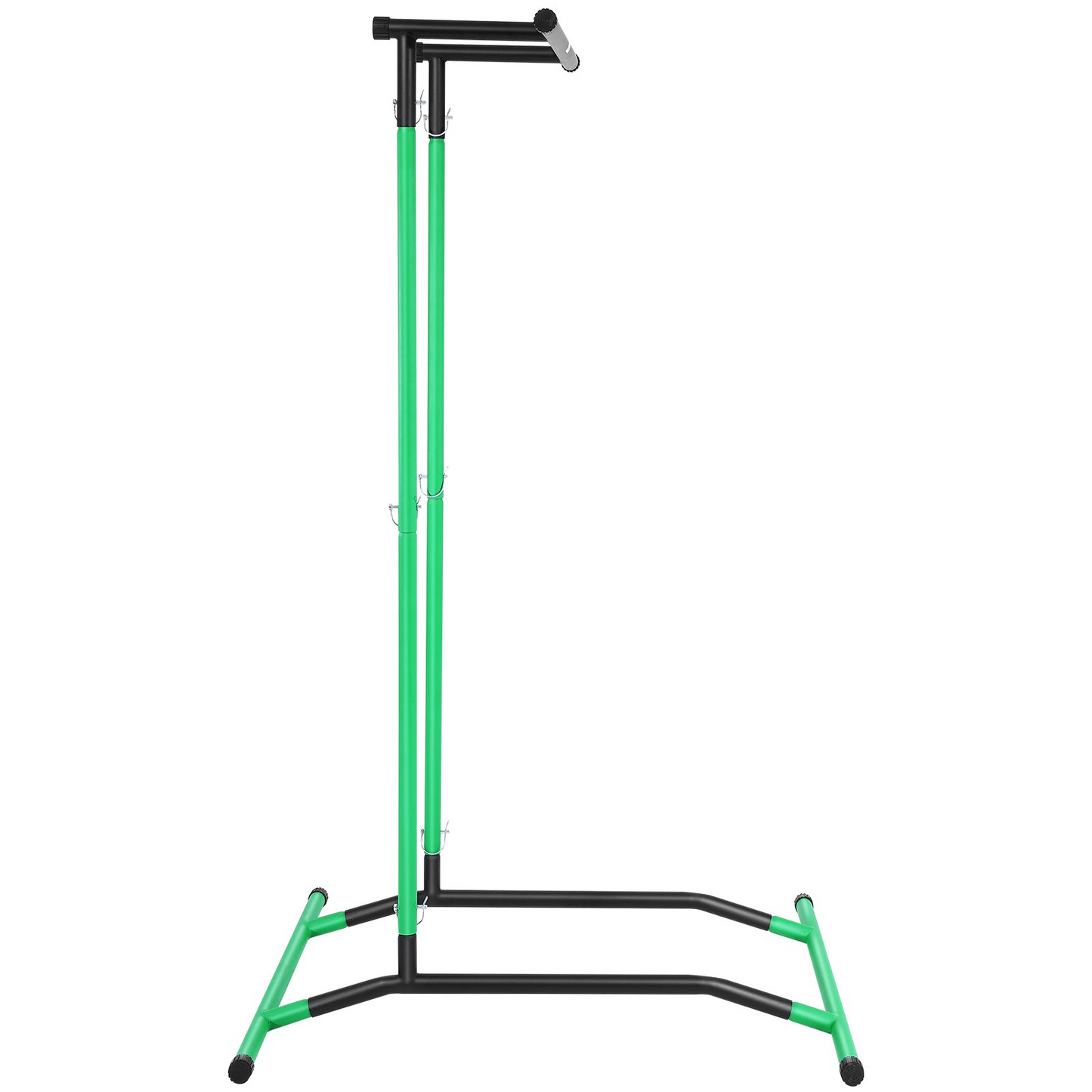 VEVOR Power Tower Dip Station, 2-Level Height Adjustable Pull Up Bar Stand, Multi-Function Strength Training Workout Equipment, Home Gym Fitness Dip Bar Station, 220LBS Weight Capacity, Black & Green