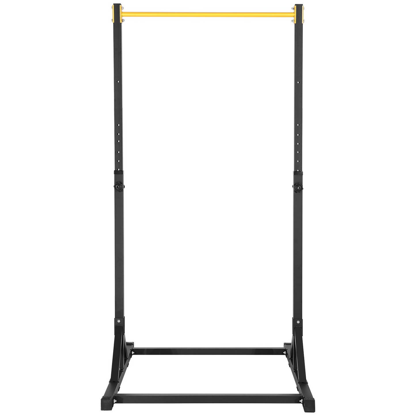 VEVOR Power Tower Pull Up Bar Station, Multi-Function Dip Station with 8-Level Adjustable Height, Heavy Duty Strength Training Fitness Equipment for Home Gym Workout, 330LBS Loading, Black & Yellow