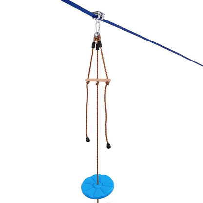 VEVOR 52ft Zip Line Kit: 500lb Load, Ideal for All Ages