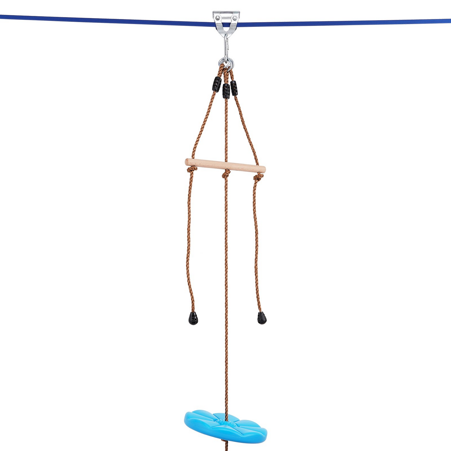 VEVOR 52 ft Zip Line Kit for Kids Adult Trolley Slackers Zipline Up to 500 lb