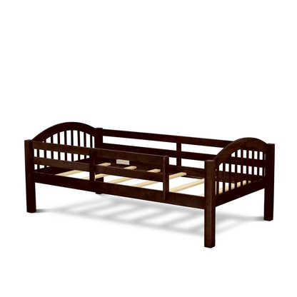 Verona Twin Bunk Bed in Java Finish - Space-Saving Design, Solid Wood Construction, Safe and Durable