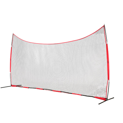 VEVOR Barricade Backstop Net, 20x10 ft Ball Sports Barrier Netting, Portable Practice Equipment with Carry Bag, Protection Screen for Baseball Softball Lacrosse Soccer Hockey Training, for Backyard