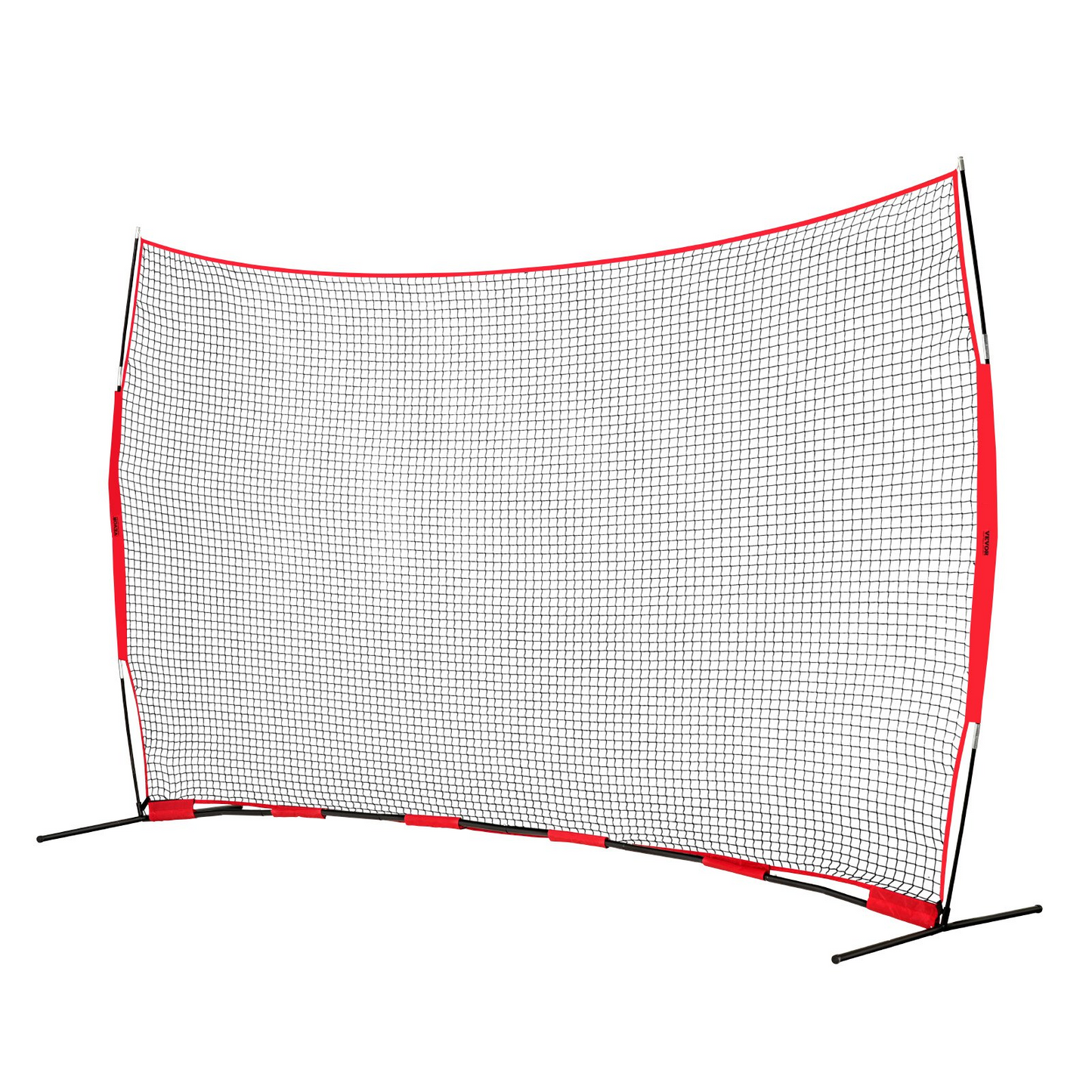 VEVOR Barricade Backstop Net, 16x10 ft Ball Sports Barrier Netting, Portable Practice Equipment with Carry Bag, Protection Screen for Baseball Softball Lacrosse Soccer Hockey Training, for Backyard