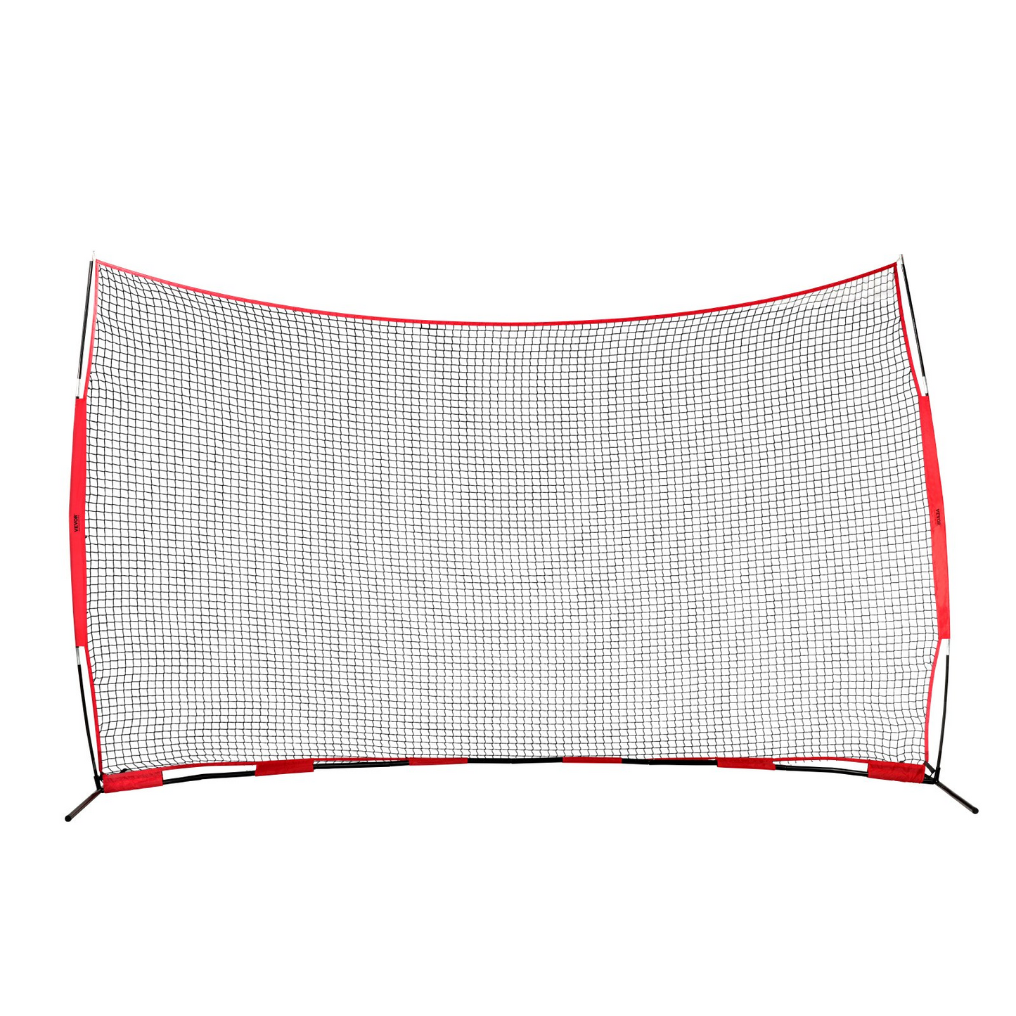 VEVOR Barricade Backstop Net, 16x10 ft Ball Sports Barrier Netting, Portable Practice Equipment with Carry Bag, Protection Screen for Baseball Softball Lacrosse Soccer Hockey Training, for Backyard