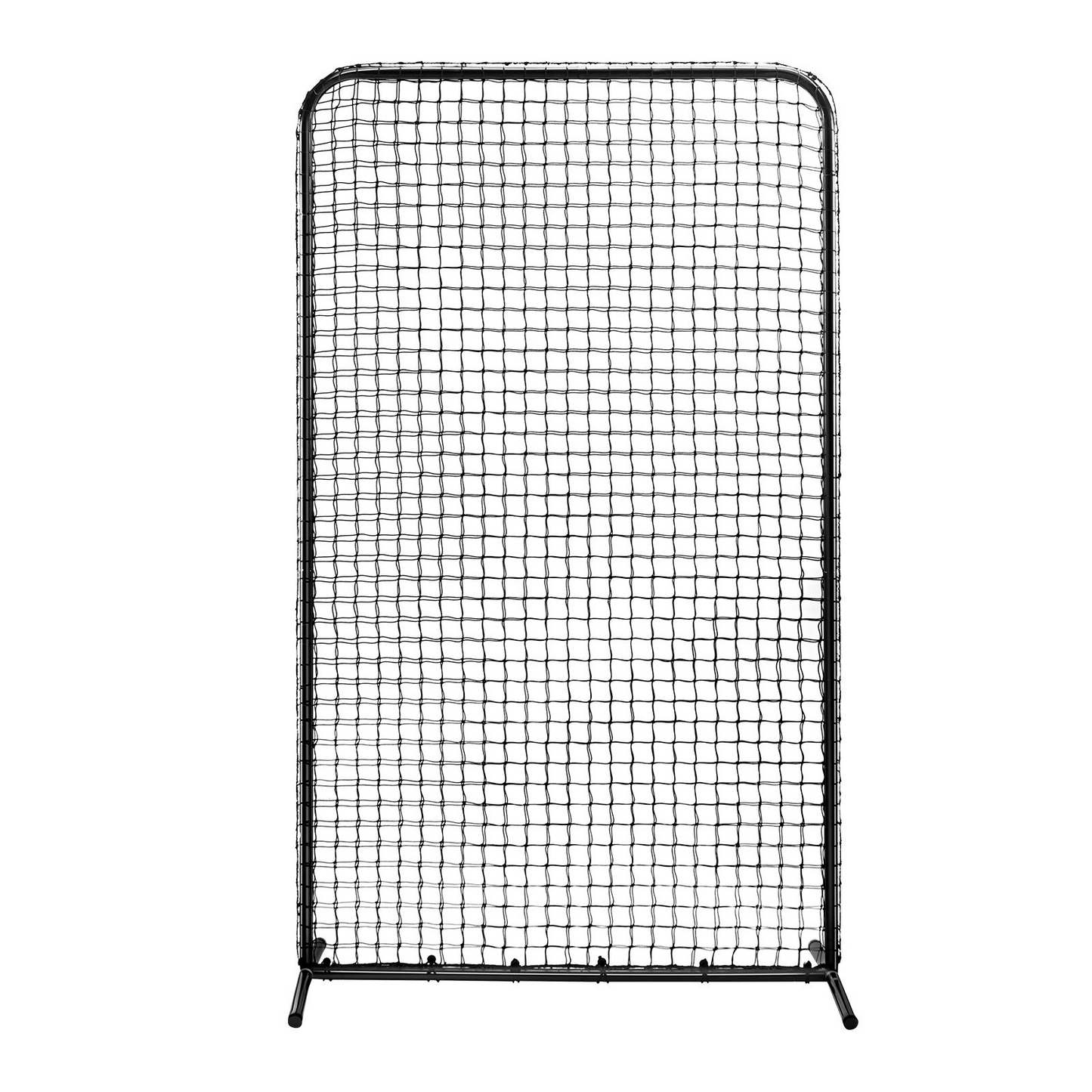 VEVOR I Screen Baseball for Batting Cage, 7x4 ft Baseball Softball Safety Screen, Body Protector Portable Batting Screen with Carry Bag & Ground Stakes, Heavy Duty Pitching Net for Pitchers Protection