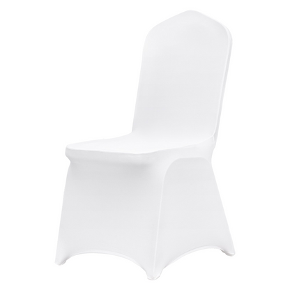 VEVOR Stretch Spandex Folding Chair Covers, Universal Fitted Chair Cover, Removable Washable Protective Slipcovers, for Wedding, Holiday, Banquet, Party, Celebration, Dining (100PCS White)