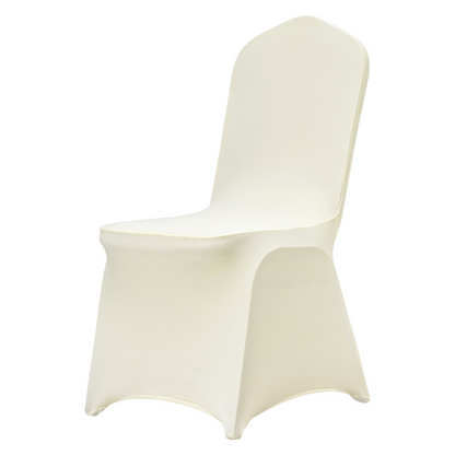 Stretch Spandex Chair Covers (100PCS, Ivory White) - Universal Fit for Events