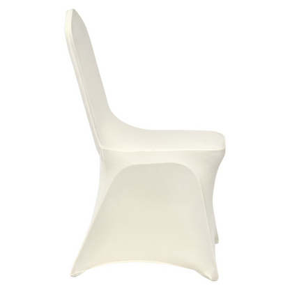 Stretch Spandex Chair Covers (100PCS, Ivory White) - Universal Fit for Events