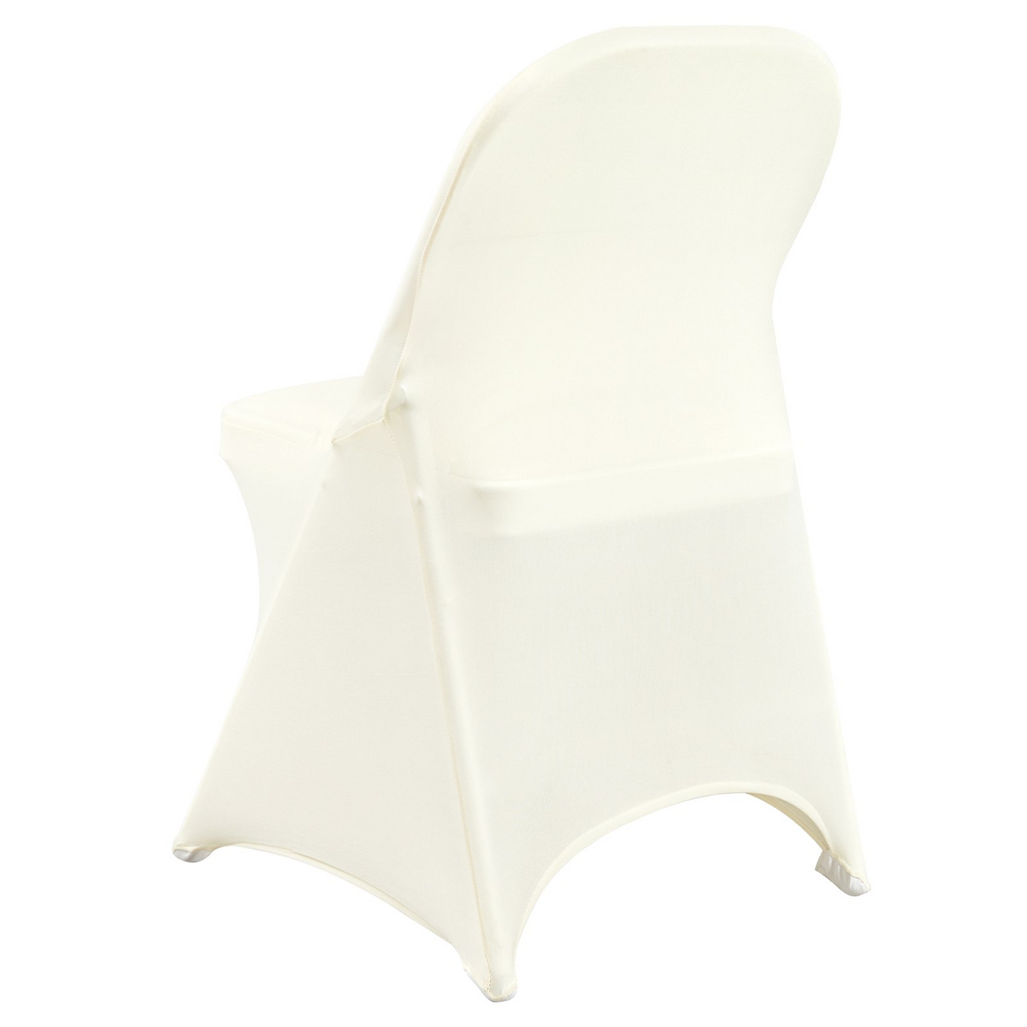 VEVOR Stretch Spandex Folding Chair Covers, Universal Fitted Chair Cover, Removable Washable Protective Slipcovers, for Wedding, Holiday, Banquet, Party, Celebration, Dining (50PCS Ivory White)