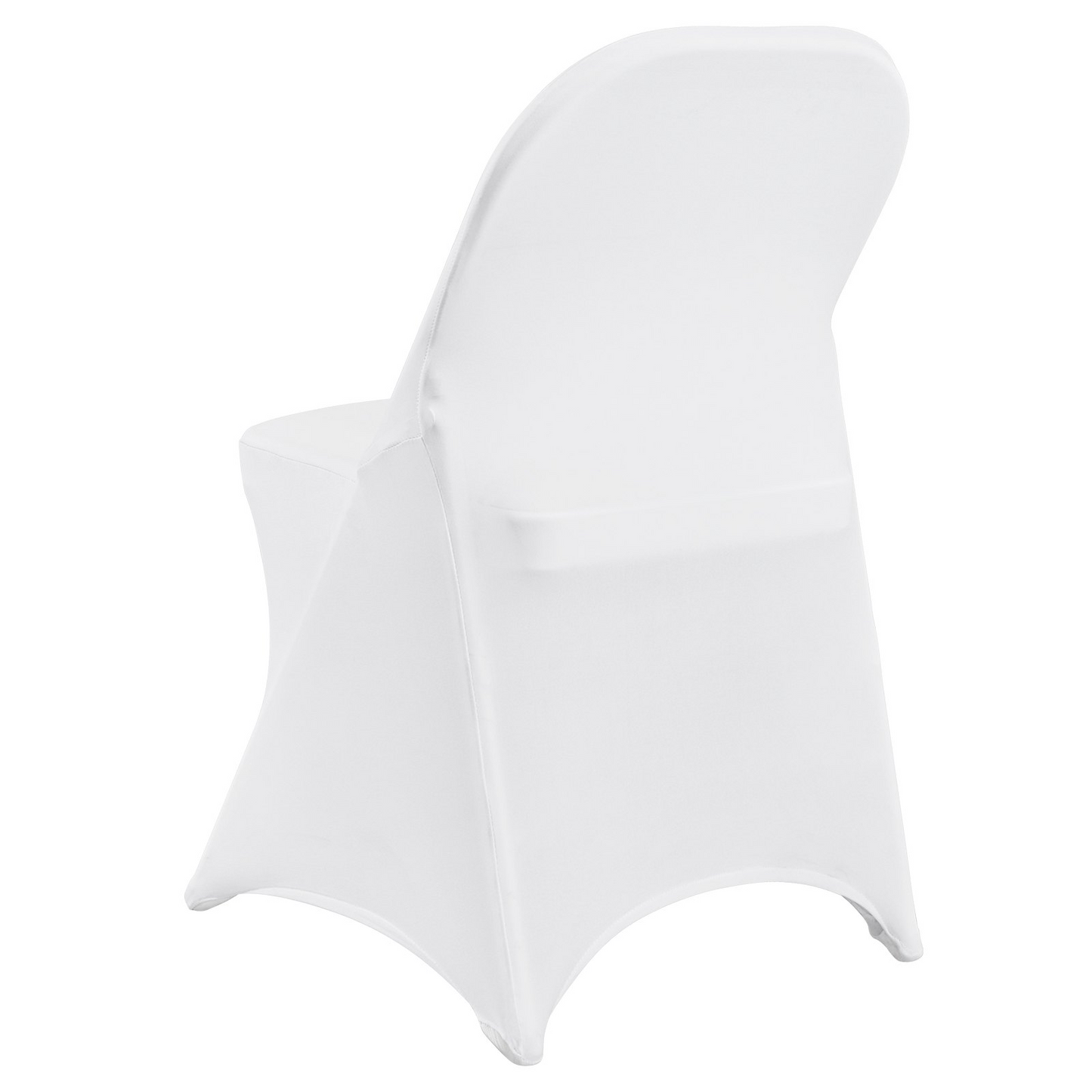 VEVOR Stretch Spandex Folding Chair Covers, Universal Fitted Chair Cover, Removable Washable Protective Slipcovers, for Wedding, Holiday, Banquet, Party, Celebration, Dining (100PCS White)