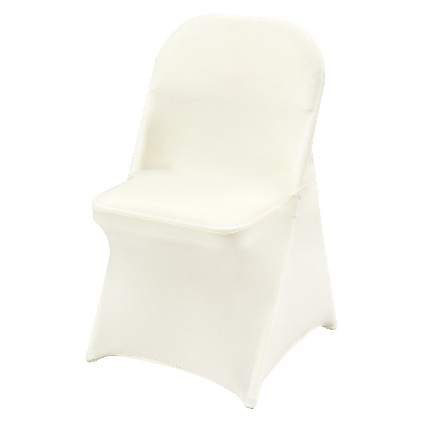 VEVOR Stretch Spandex Folding Chair Covers, Universal Fitted Chair Cover, Removable Washable Protective Slipcovers, for Wedding, Holiday, Banquet, Party, Celebration, Dining (30PCS Ivory White)