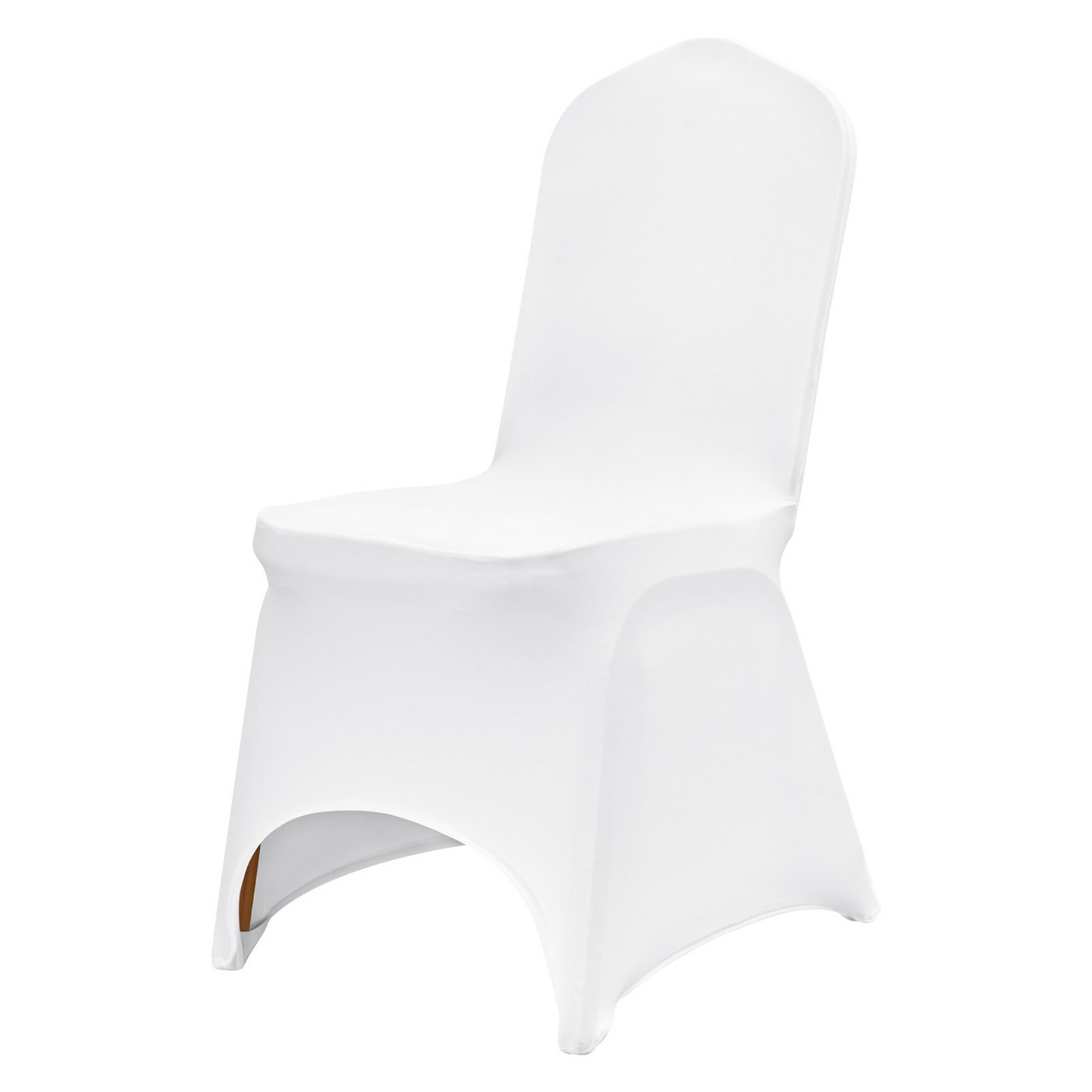 VEVOR Stretch Spandex Folding Chair Covers, Universal Fitted Arched Front Cover, Removable Washable Protective Slipcovers, for Wedding, Holiday, Banquet, Party, Celebration, Dining (50PCS White)