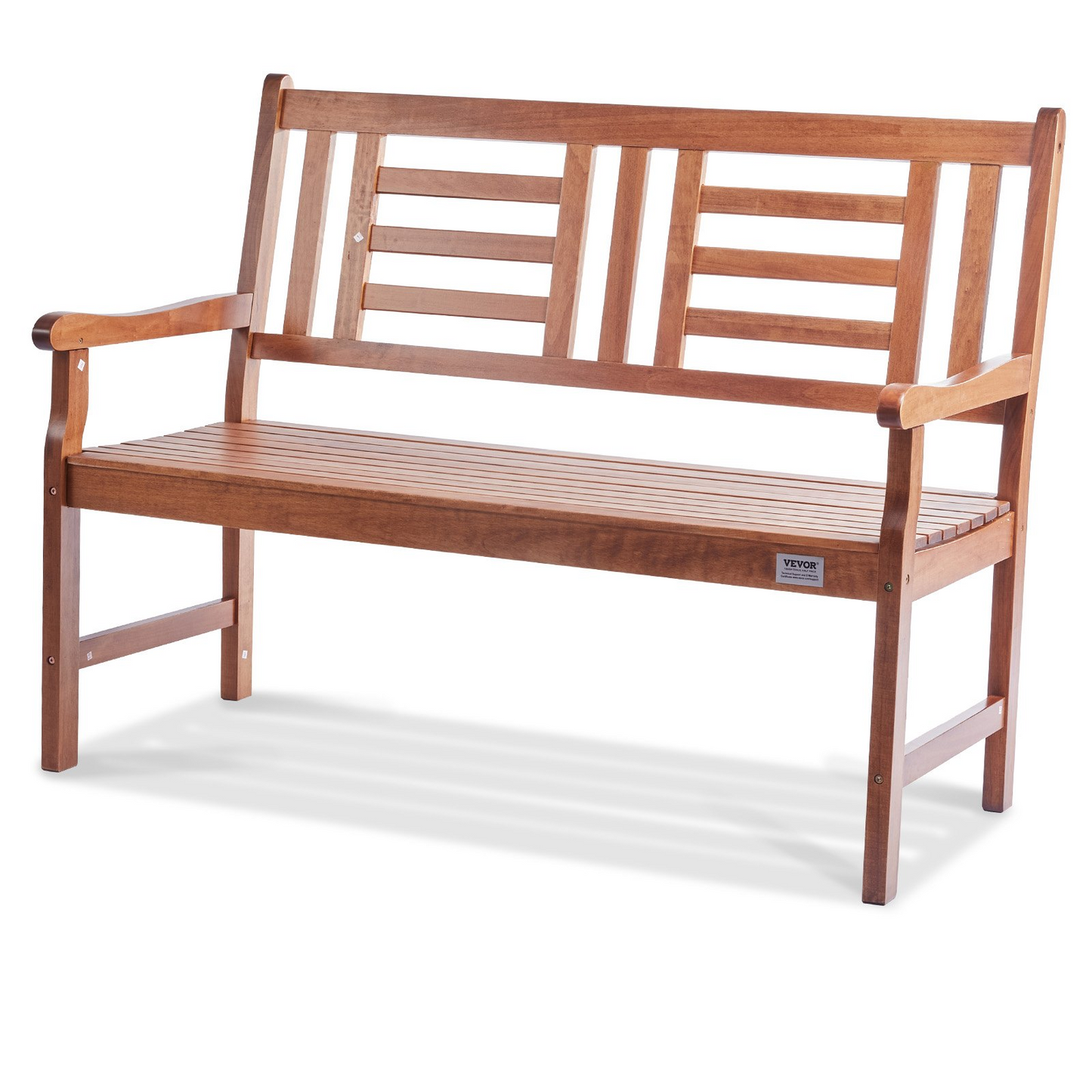 VEVOR Outdoor Bench, 48 inches Wood Garden Bench for Outdoors, 700 lbs Load Capacity Bench, Outdoor Garden Park Bench with Backrest and Armrests, Patio Bench for Garden, Park, Yard, Front Porch