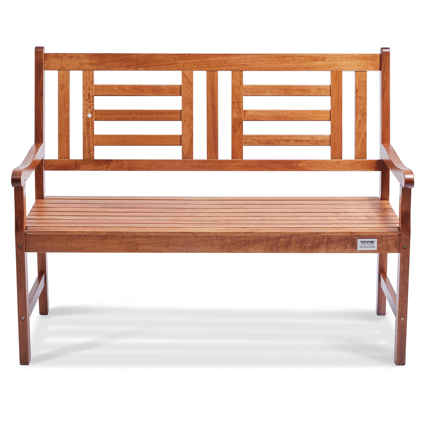 VEVOR Outdoor Bench, 48 inches Wood Garden Bench for Outdoors, 700 lbs Load Capacity Bench, Outdoor Garden Park Bench with Backrest and Armrests, Patio Bench for Garden, Park, Yard, Front Porch