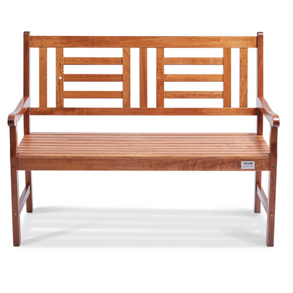 VEVOR Outdoor Bench, 48 inches Wood Garden Bench for Outdoors, 700 lbs Load Capacity Bench, Outdoor Garden Park Bench with Backrest and Armrests, Patio Bench for Garden, Park, Yard, Front Porch