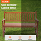 VEVOR Outdoor Bench, 50 inches Wood Garden Bench for Outdoors, Outdoor Garden Park Bench with Backrest and Armrests, 800 lbs Load Capacity Bench, Patio Bench for Garden, Park, Yard, Front Porch