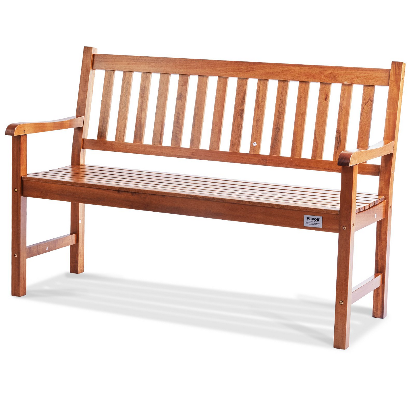 VEVOR Outdoor Bench, 50 inches Wood Garden Bench for Outdoors, Outdoor Garden Park Bench with Backrest and Armrests, 800 lbs Load Capacity Bench, Patio Bench for Garden, Park, Yard, Front Porch