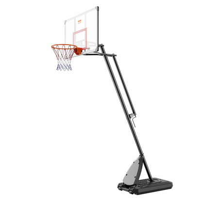 VEVOR Basketball Hoop, 7.6-10 ft Adjustable Height Portable Backboard System, 50 inch Basketball Hoop & Goal, Kids & Adults Basketball Set with Wheels, Stand, and Fillable Base, for Outdoor/Indoor