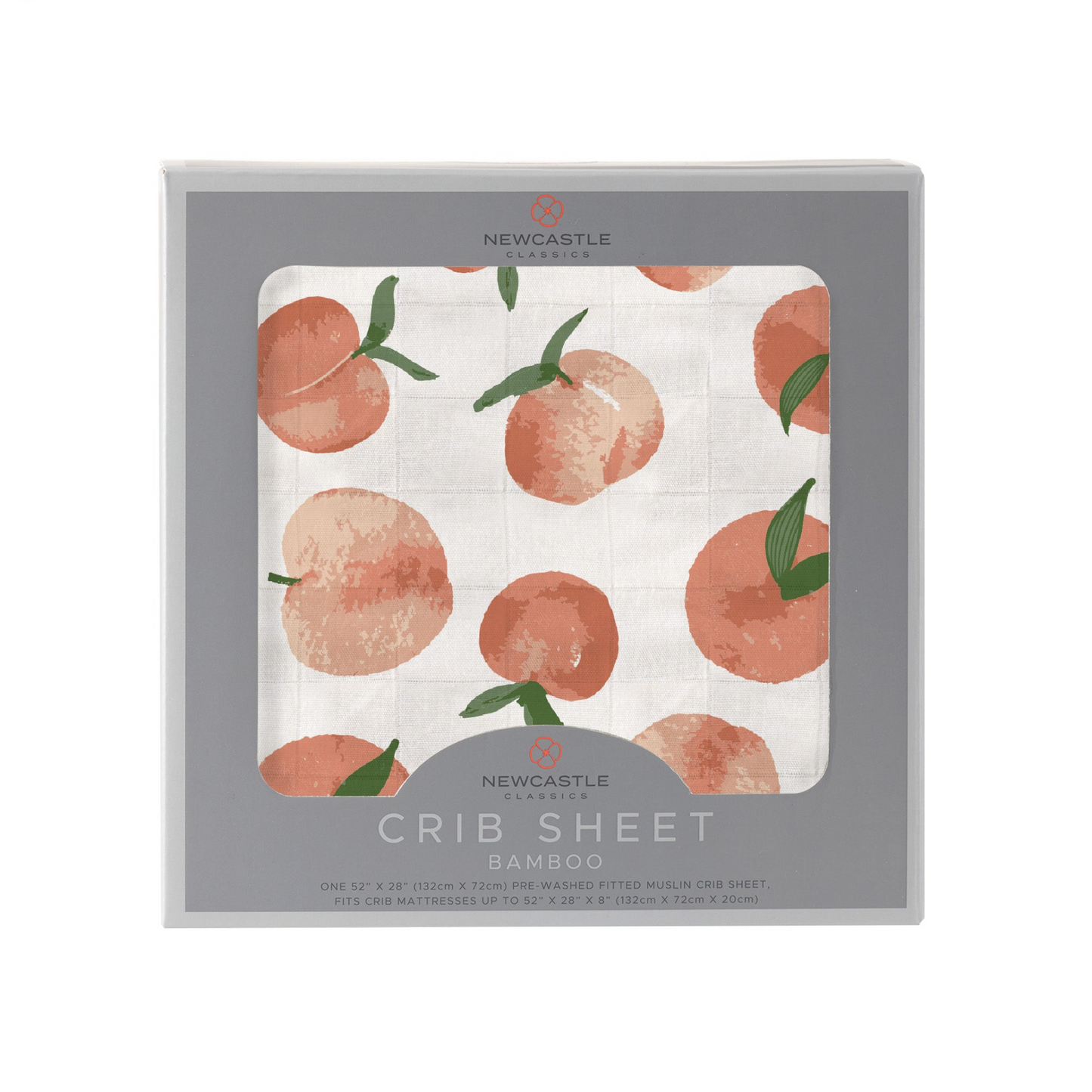 Carnelian Peaches Crib Sheet - Soft Breathable Bamboo Muslin