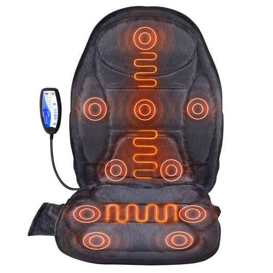 VEVOR Massage Seat Cushion with Heat | 10 Vibration Motors, 5 Modes, 4 Intensities for Back, Hip & Thigh Relief