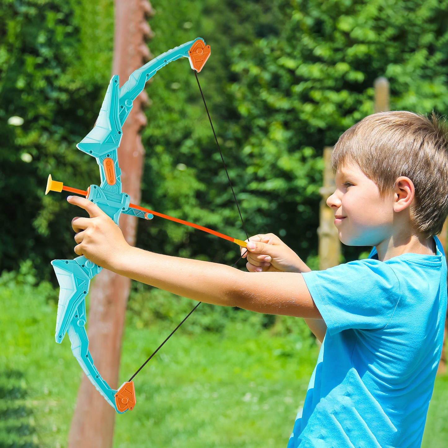 VEVOR Bow and Arrow Set for Kids, 2 Pack LED Light Up Archery Set with 20 Suction Cup Arrows, 2 Hanging Targets, 2 Quivers, 3 Target Cans, Outdoor Toy Birthday Gift for Boy & Girl 6 7 8 9 10+ Year Old