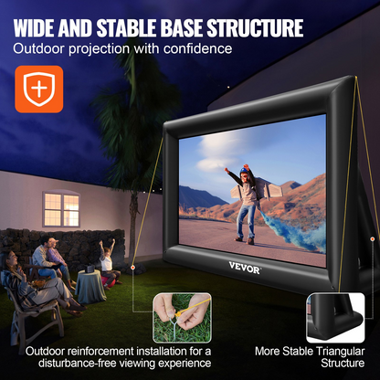 VEVOR 20FT Inflatable Movie Screen with 350W Blower