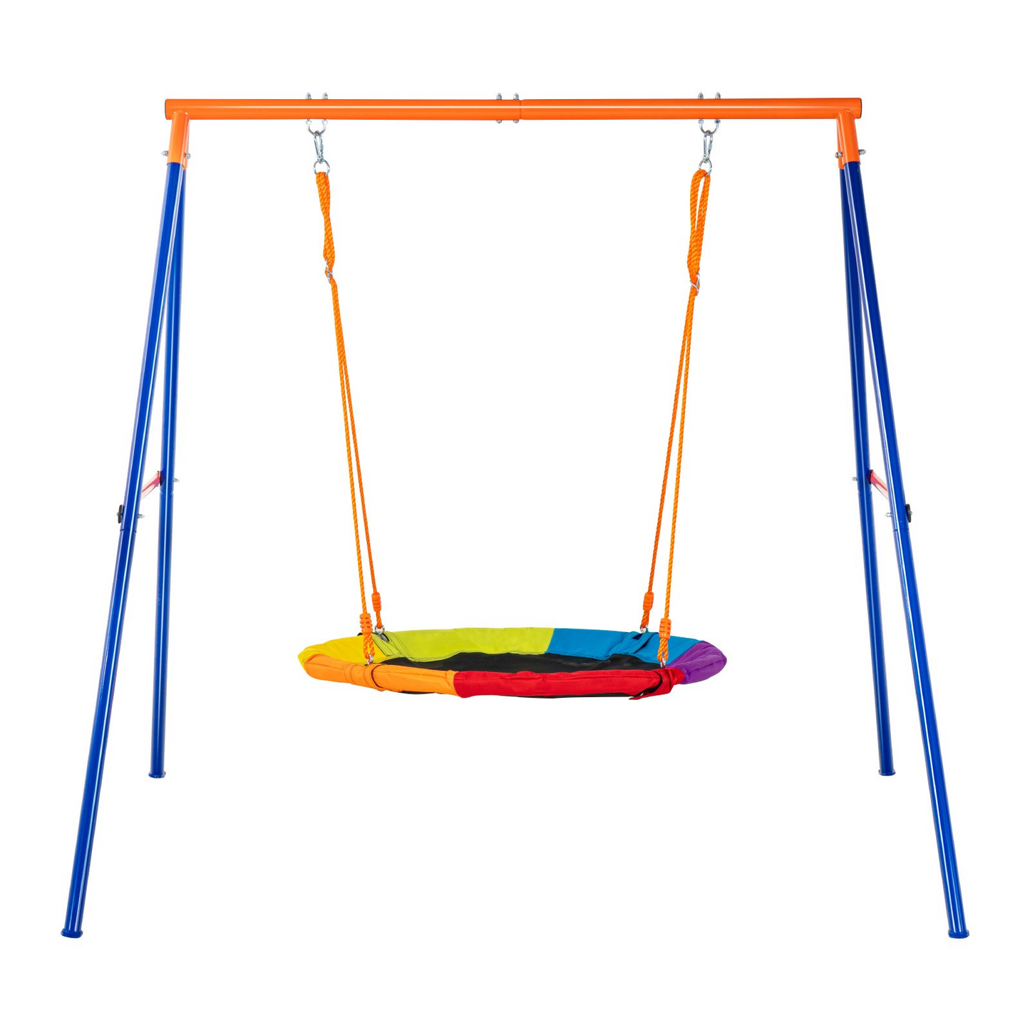 VEVOR Swing Sets for Backyard 40in Saucer Swing Seat A-Frame Metal Stand 440lbs