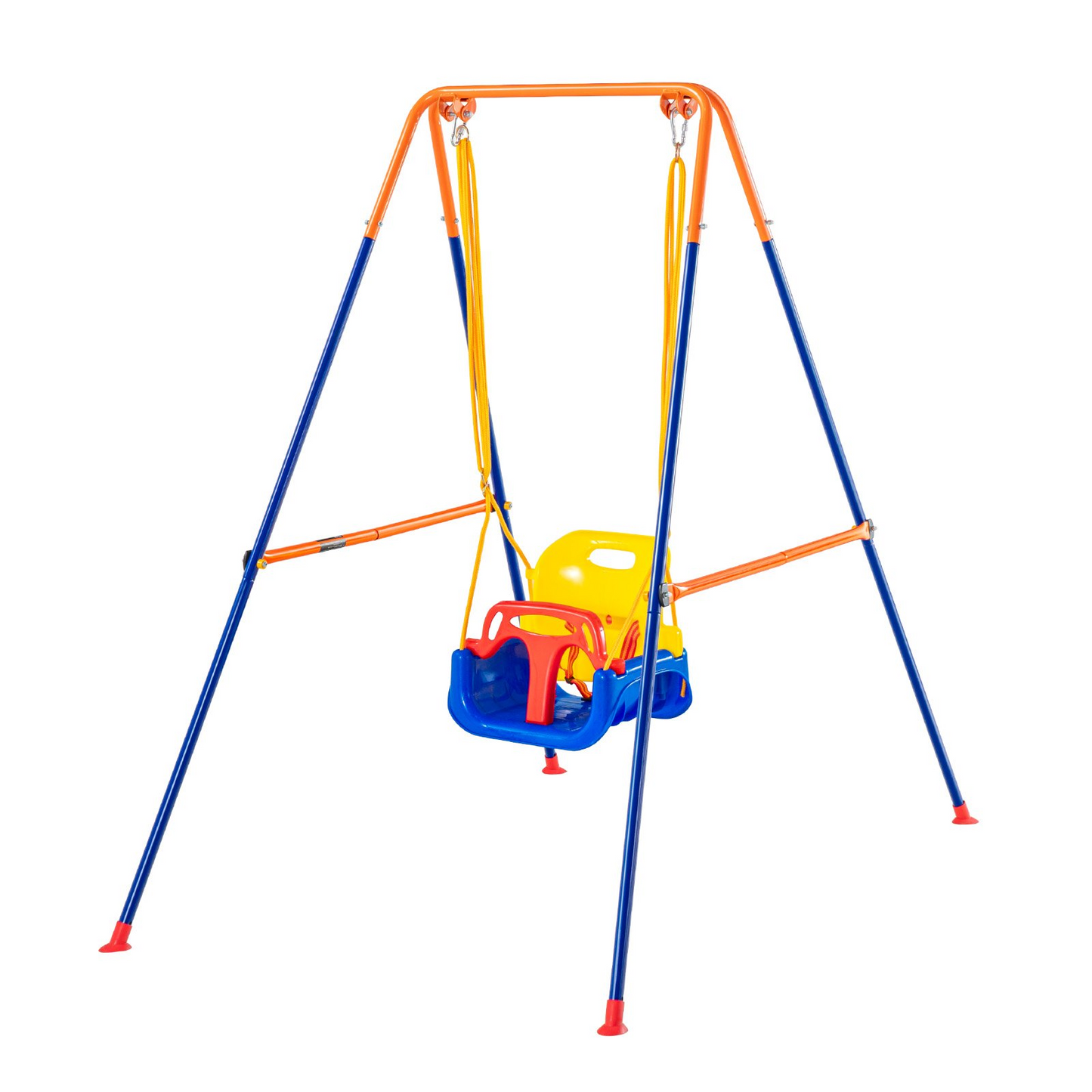 VEVOR Swing Sets for Backyard 3 in 1 Toddler Swing Set with 4 Sandbags Foldable