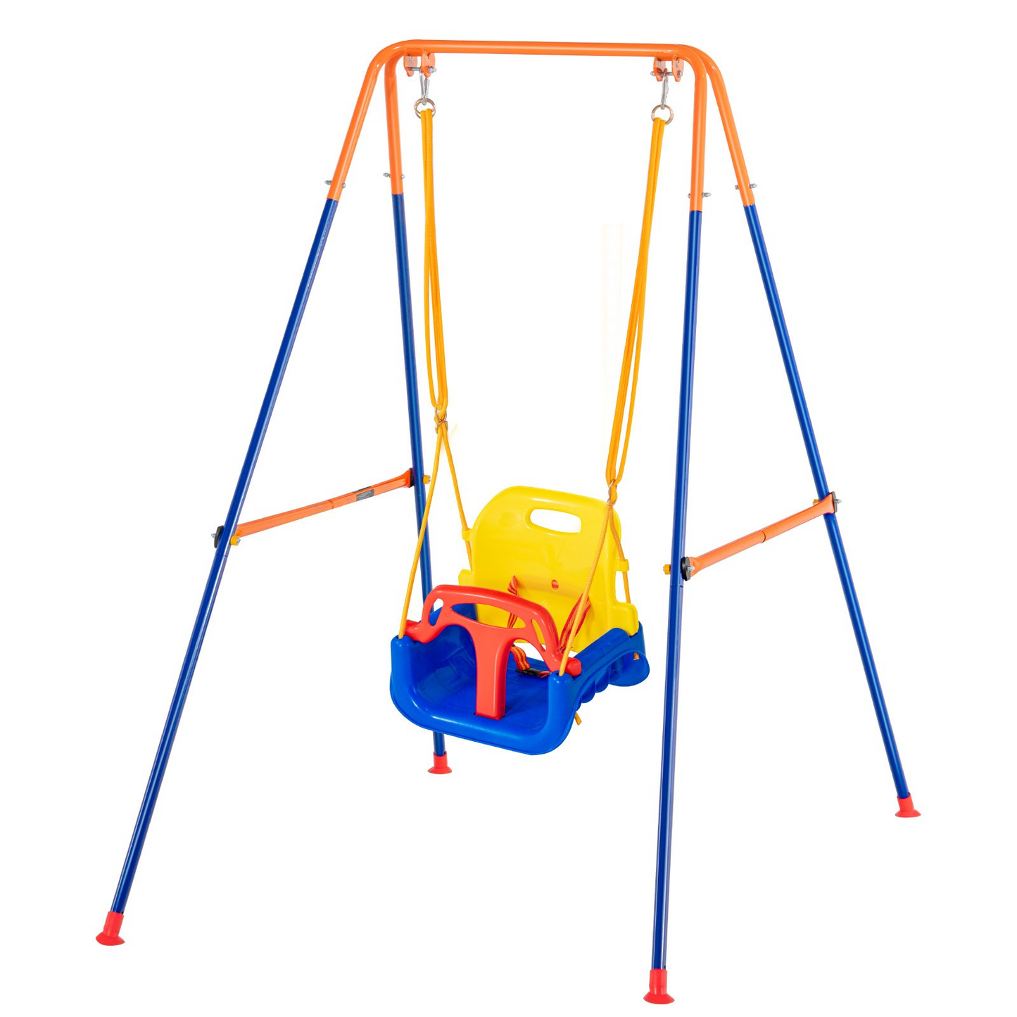 VEVOR Swing Sets for Backyard 3 in 1 Toddler Swing Set with 4 Sandbags Foldable