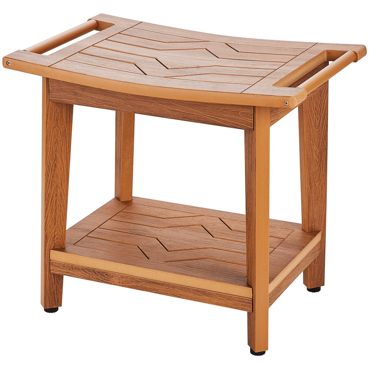 VEVOR Poly Lumber Shower Bench 21 x 14 x 18.5 in Shower Stool Chair for Bathroom