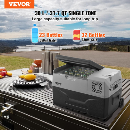 VEVOR 30L Portable Car Cooler, Single Zone, Efficient Design for Car & Home