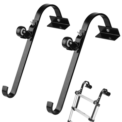 VEVOR Ladder Roof Hook Stabilizer 2 Pack with Fixed Wheel & Swivel Bar Steel