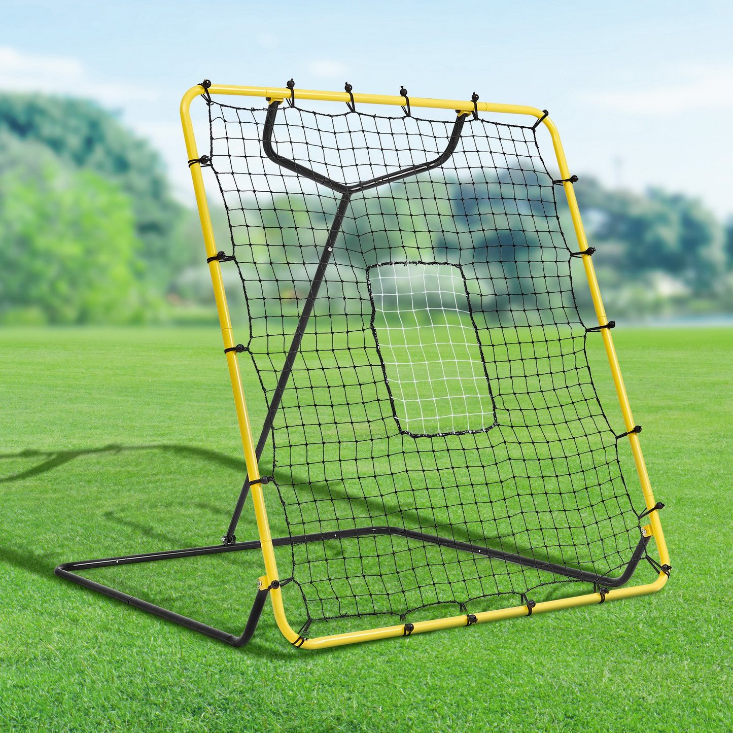 VEVOR Baseball & Softball Rebounder Net 4x4.5 Ft, Adjustable Pitch Back