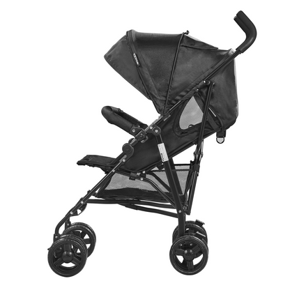 VEVOR Lightweight Stroller Compact Easy Fold Adjustable Backrest Black Storage