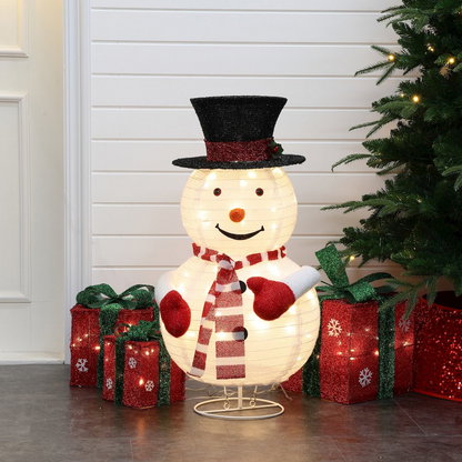 Snowman Lighted Globe 30-Inch Tall Indoor and Outdoor Holiday Decoration