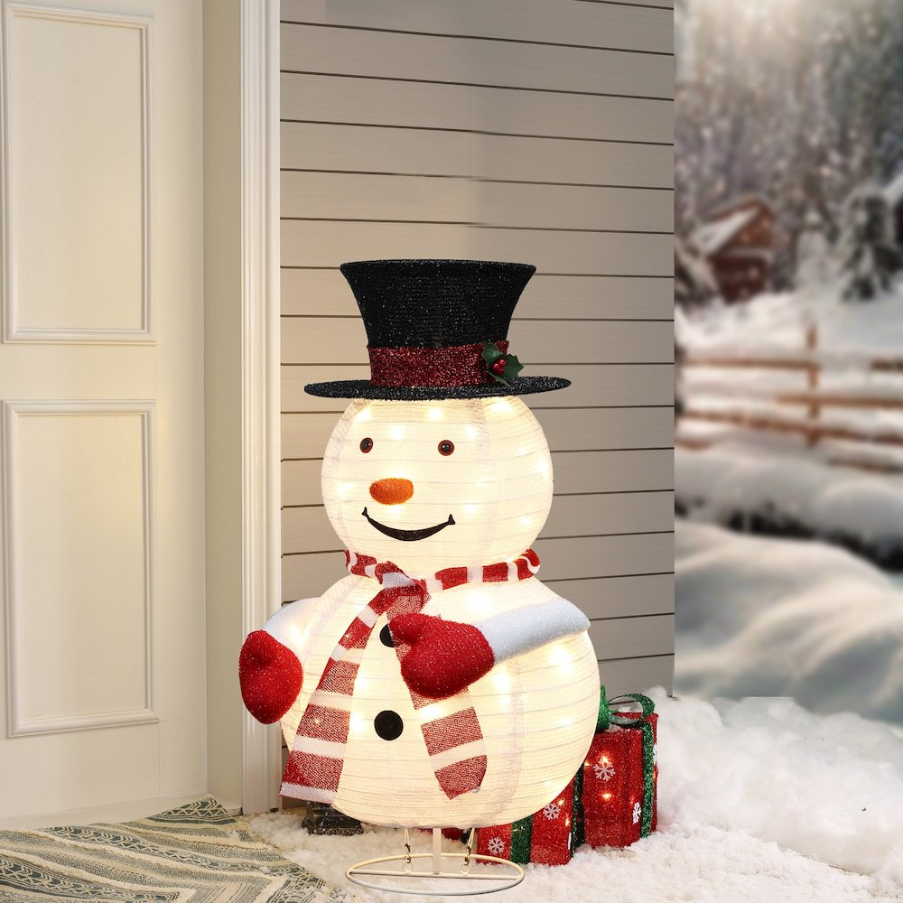 Snowman Lighted Globe 30-Inch Tall Indoor and Outdoor Holiday Decoration