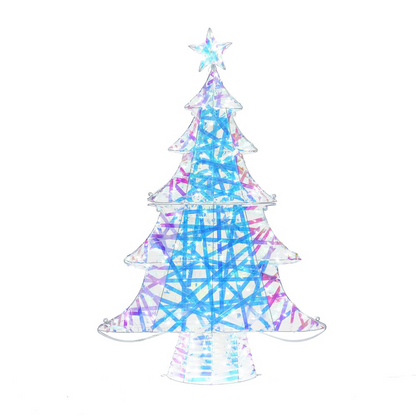 LuxenHome Lighted Christmas Tree Indoor and Outdoor Holiday Decoration