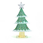 LuxenHome Lighted Green Christmas Tree Indoor and Outdoor Holiday Decoration