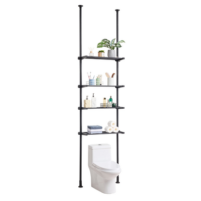 VEVOR Over the Toilet Storage 4-Tier Bathroom Shelf Rack Space Saver Organizer