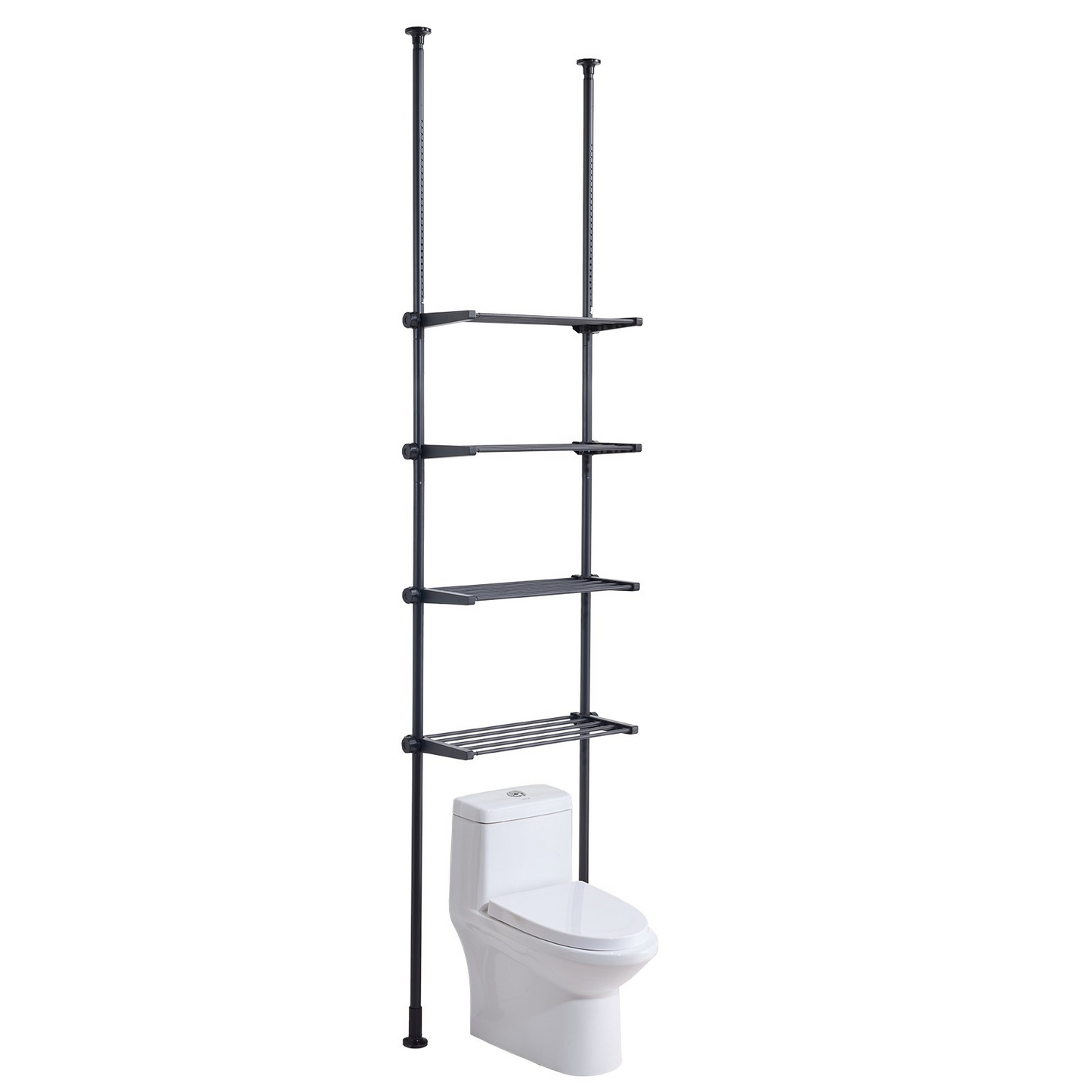 VEVOR Over the Toilet Storage 4-Tier Bathroom Shelf Rack Space Saver Organizer