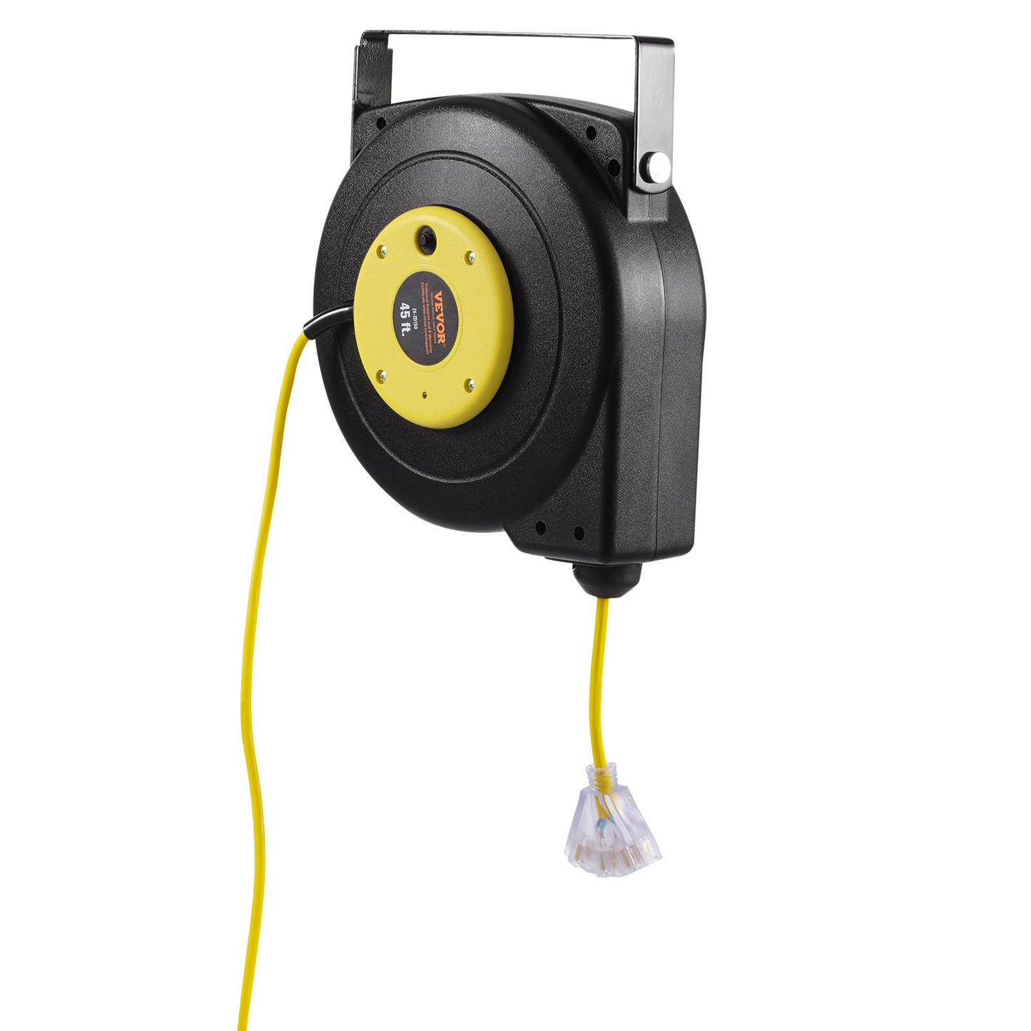 VEVOR Retractable Extension Cord Reel Power Cord Reel 45FT 12AWG/3C SJTOW