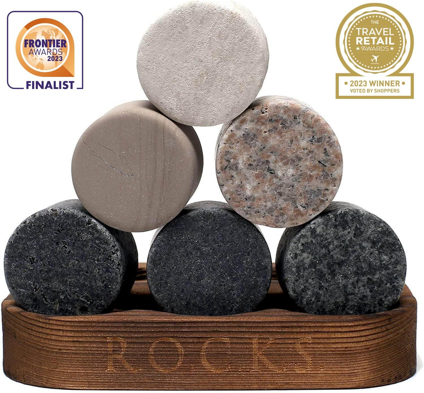 Whiskey Chilling Stones & Whiskey Quiz Gift Set - 100 Q&A