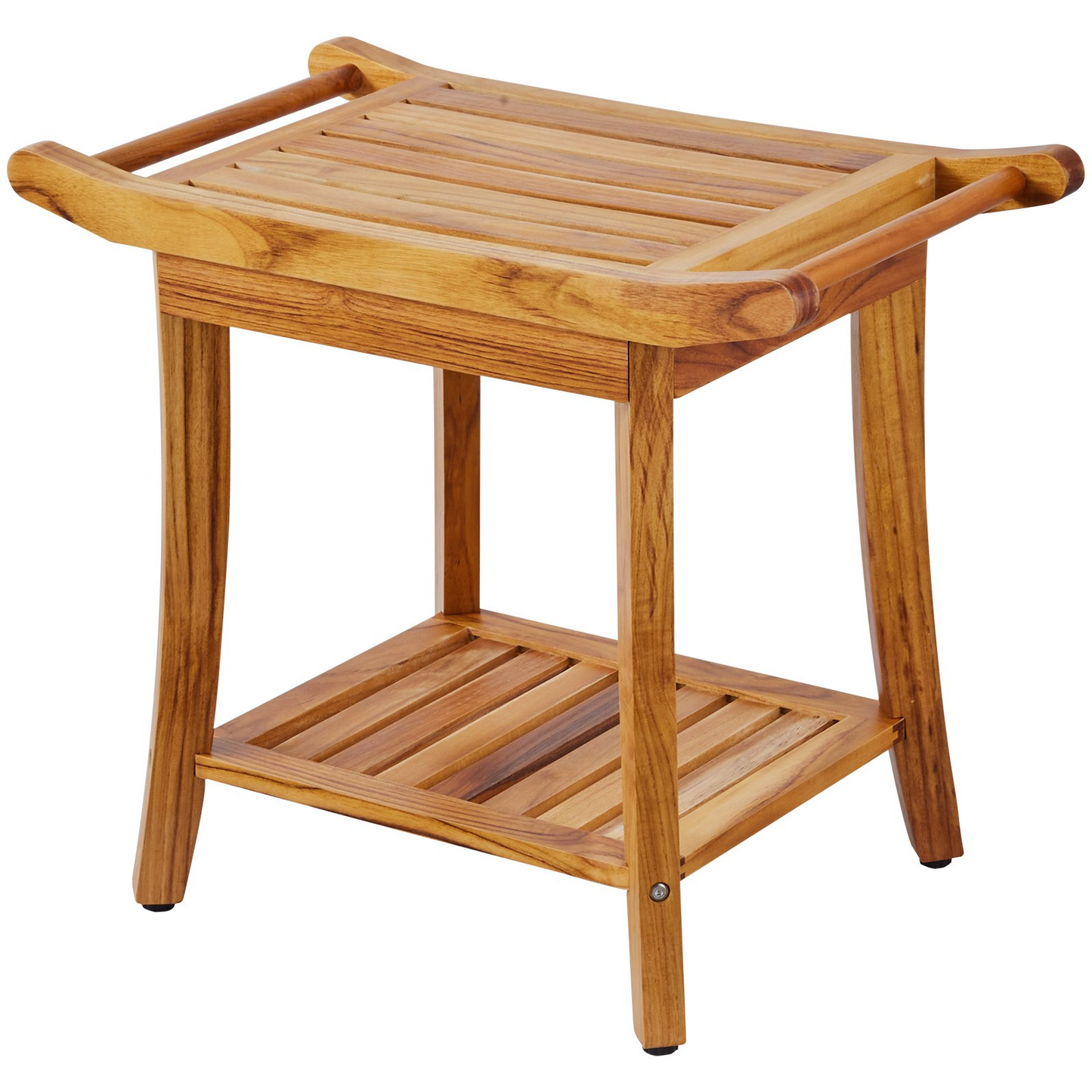 VEVOR Teak Shower Bench 22 x 14.4 x 18.5 in Wood Shower Stool Chair for Bathroom