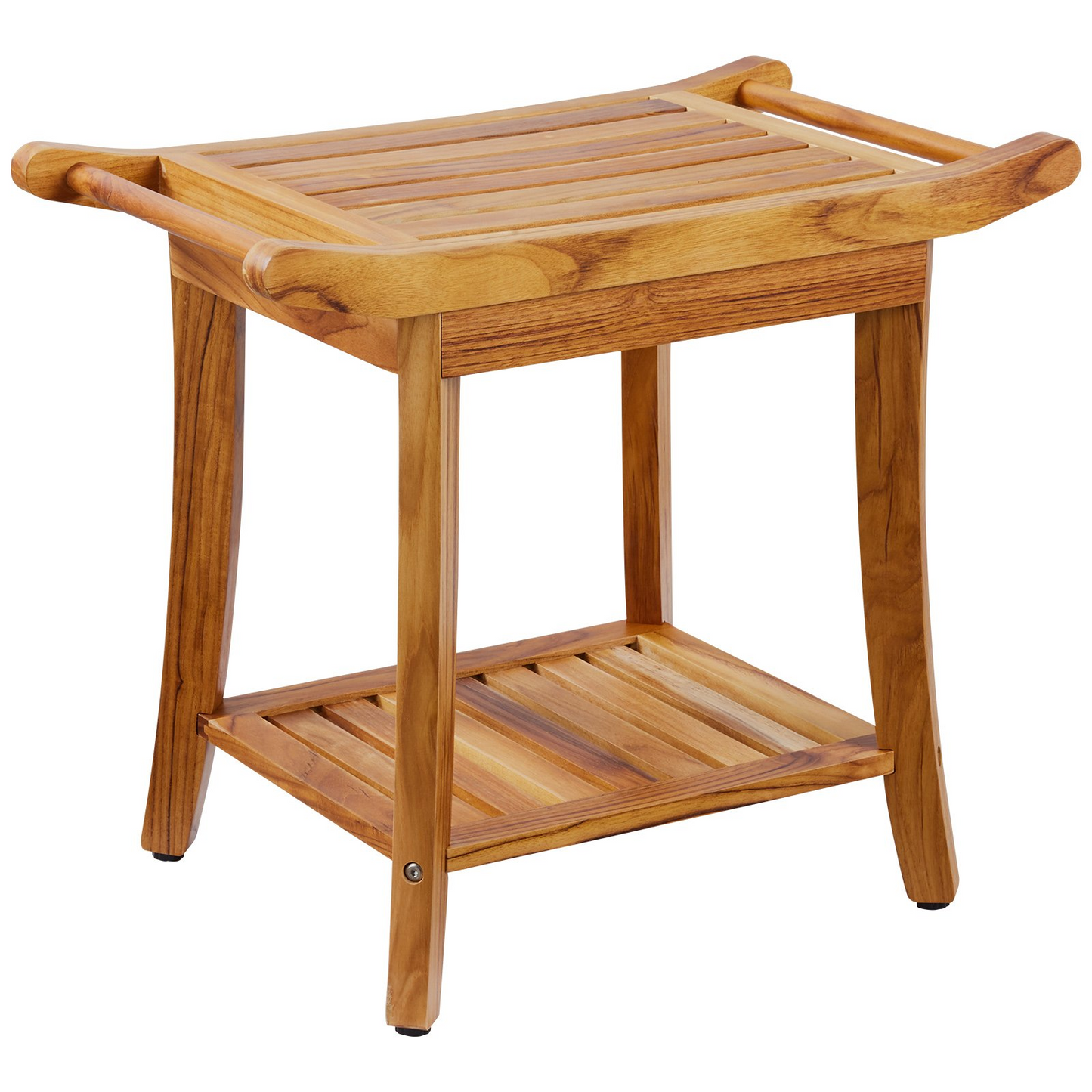 VEVOR Teak Shower Bench 22 x 14.4 x 18.5 in Wood Shower Stool Chair for Bathroom