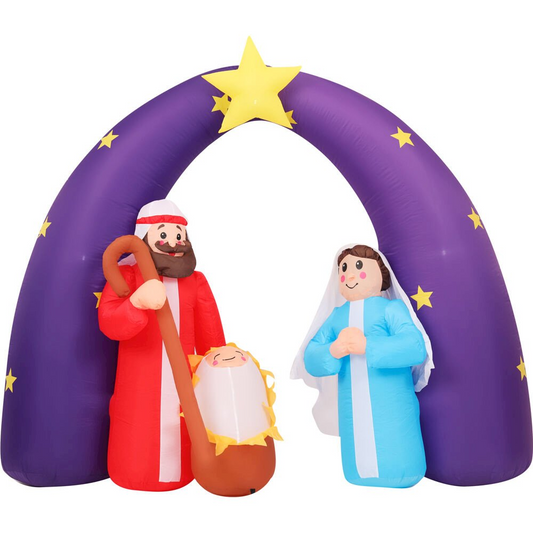 7ft Inflatable Nativity Scene w/ Lights