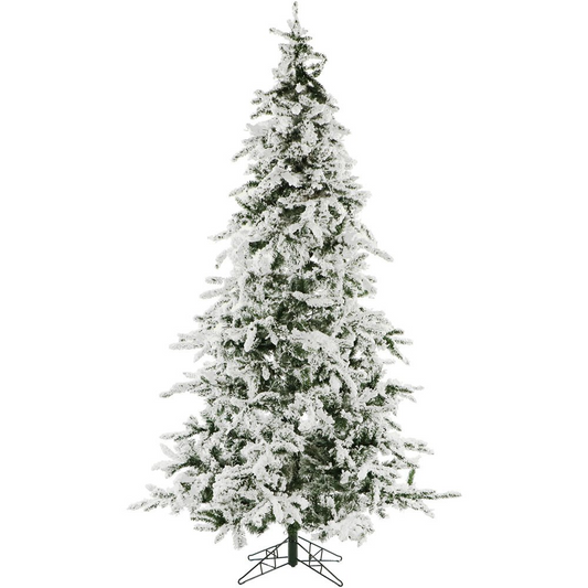 Christmas Time 7.5' White Pine, Snowy Christmas Tree, No Light