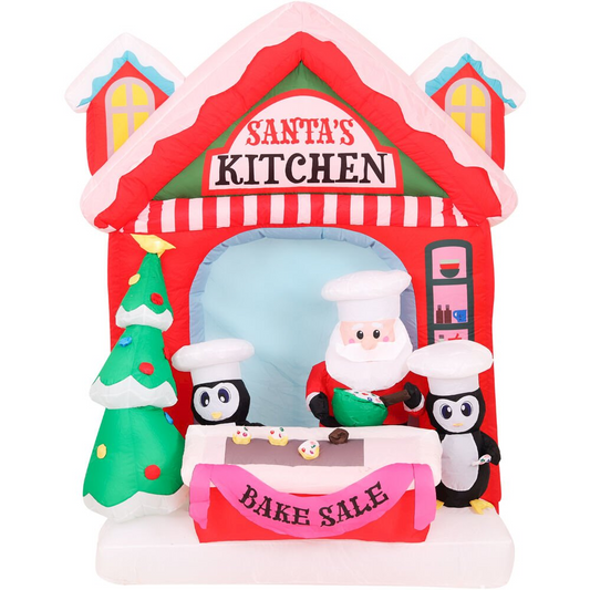 6ft Inflatable Santa's Kitchen w/ Lights